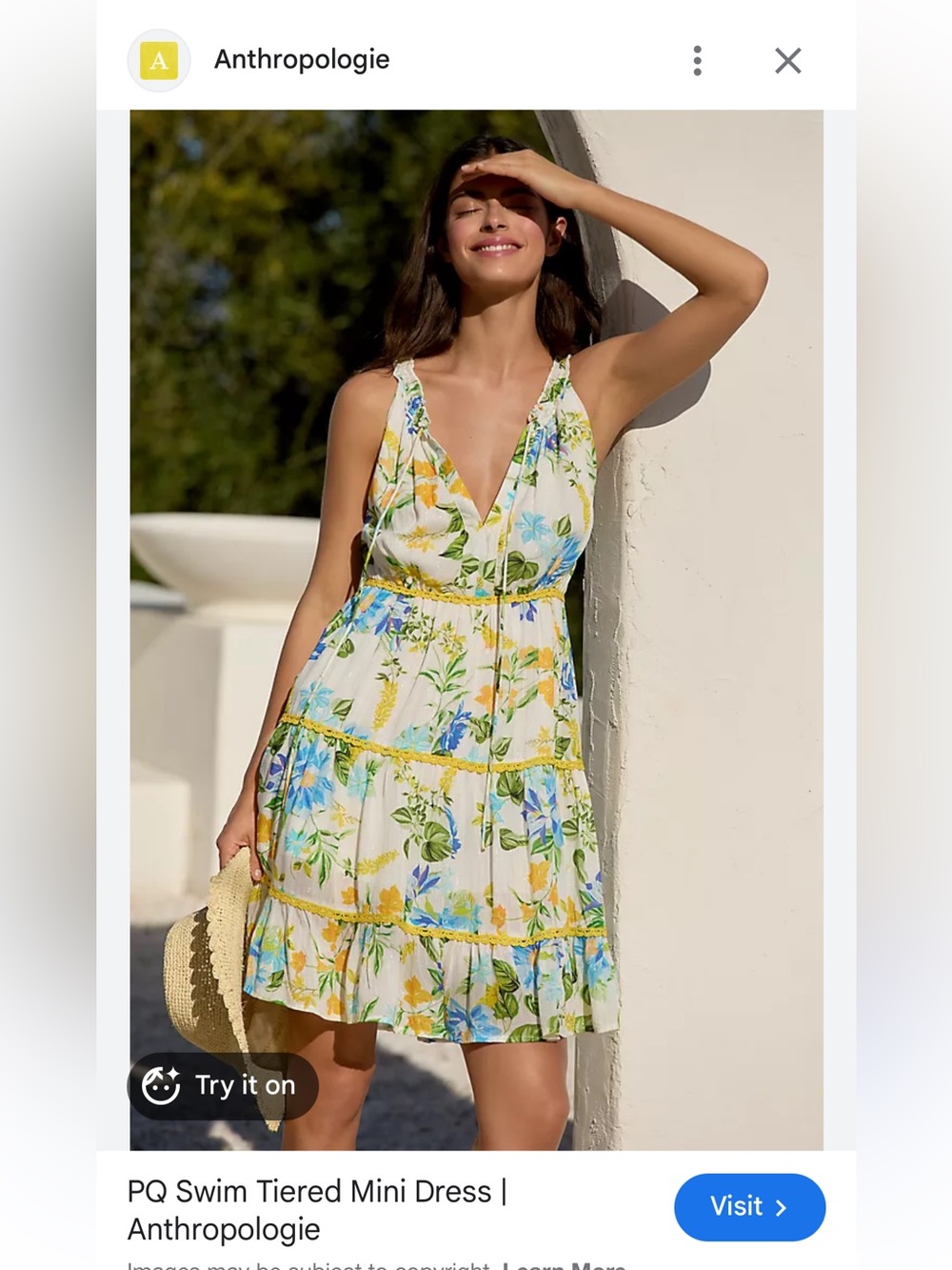 NWT! PQ Swim Ruffle Mini Dress size XS/S